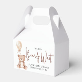 Caja Para Regalos Ducha de bebé de globo de oso pardo