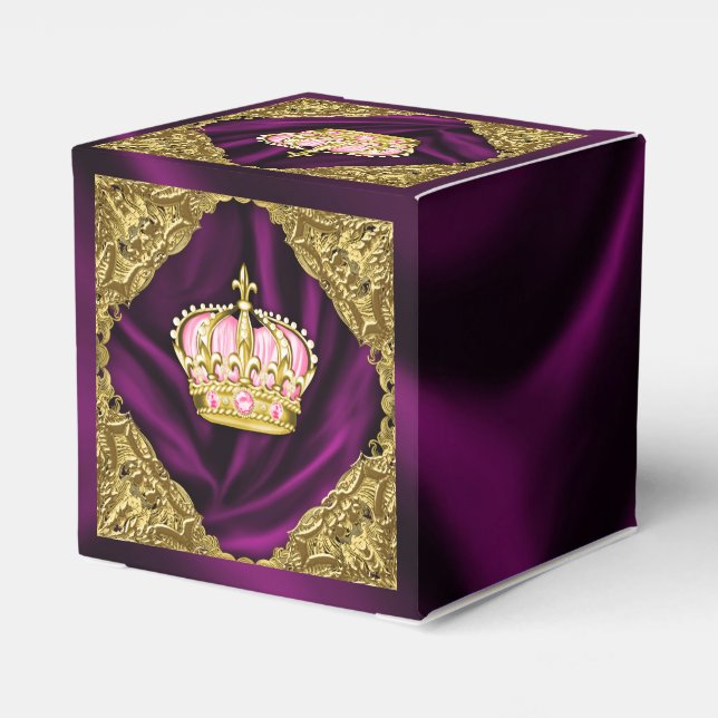 Caja Para Regalos Ducha de Bebé de Princesa Real (Reverso Costado)