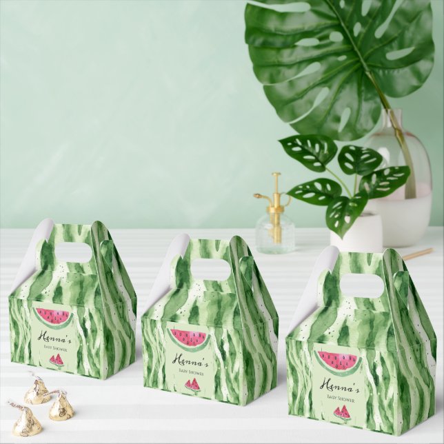 Caja Para Regalos Ducha de Bebé de Sandía de Verano (Múltiple)