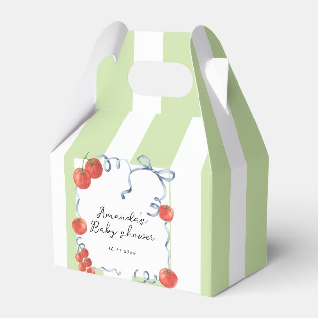 Caja Para Regalos Ducha de bebé de tomate acuarela (Front Side)