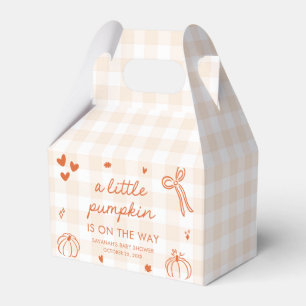 Caja Para Regalos Ducha de bebé de una pequeña calabaza dibujada a m