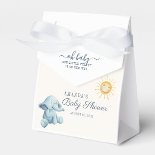 Caja Para Regalos Ducha de Bebe Elefante y Niñas de Aquarela y Sol