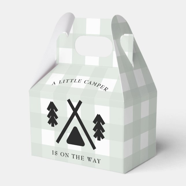 Caja Para Regalos Ducha de bebé en camping (Front Side)