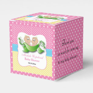 Caja Para Regalos Ducha De Bebé Gemela - Dos Peas En Un Pod