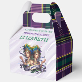 Caja Para Regalos Ducha de bebé Gemini Zodiac 5"w x 3"l x 6.5"h