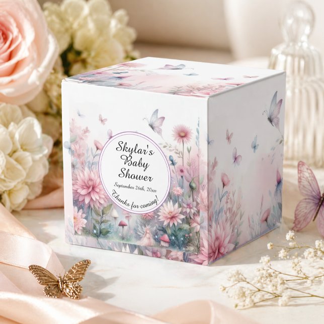 Caja Para Regalos Ducha de Bebé Jardín de Hadas (Subido por el creador)