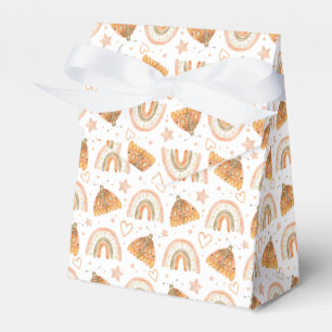 Caja Para Regalos Ducha de Bebé Mariposa Acuarela Arcoíris Boho