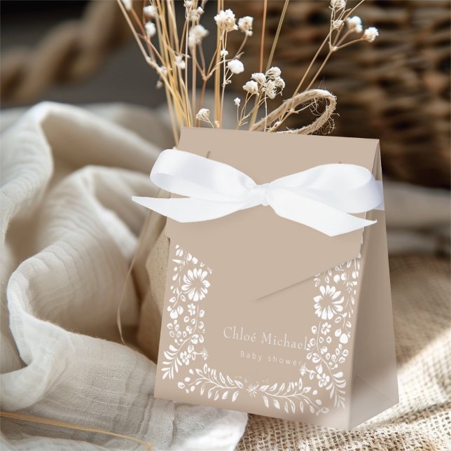Caja Para Regalos Ducha de bebé mínima de Talavera (Subido por el creador)