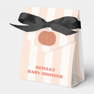 Caja Para Regalos Ducha de bebé niña Little Pumpkin Pink Stripes