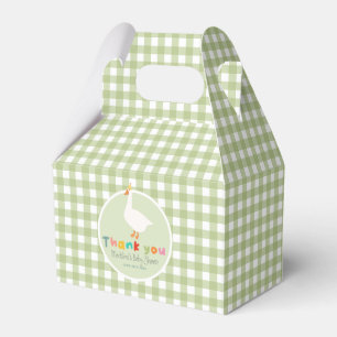 Caja Para Regalos Ducha de Bebé Pato Tonto Verde Neutral