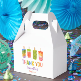 Caja Para Regalos Ducha de bebé Popsicle Hielo Crema fiesta de veran