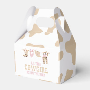 Caja Para Regalos Ducha de Bebé Vaquera del Oeste Rodeo