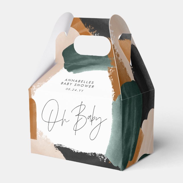 Caja Para Regalos Ducha de bebéOh terracota de bebé abstracta pintad (Front Side)