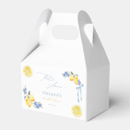 Caja Para Regalos Ducha de Boda Italian Blue Bow Lemon That's Amore