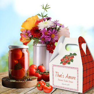 Caja Para Regalos Ducha de Boda Italiana Tomate Rojo That's Amore