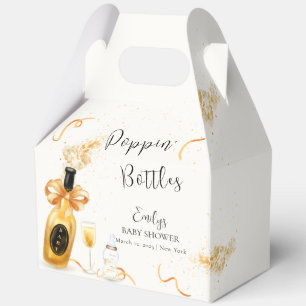 Caja Para Regalos Ducha de champán Elegante Dorado Poppin Botellas
