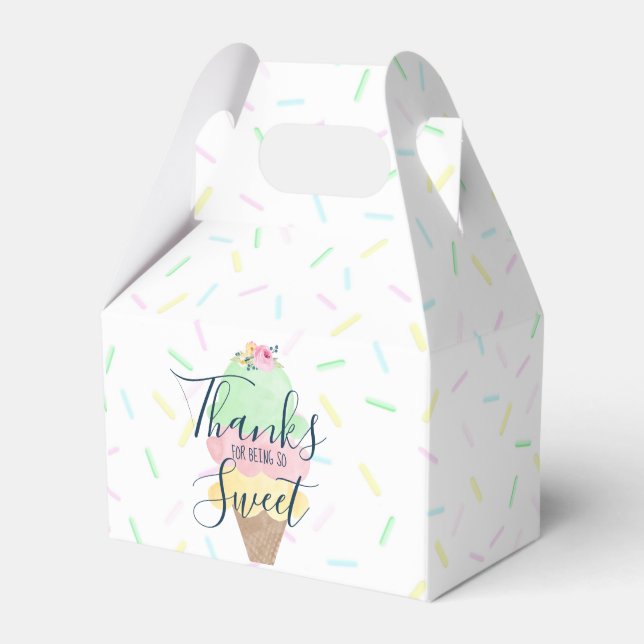 Caja Para Regalos Ducha de helado de acuarela (Front Side)