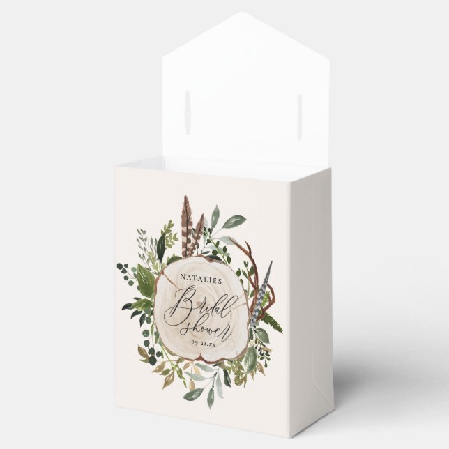 Caja Para Regalos Ducha de matrimonio botánica de granero rústico (Abierto)
