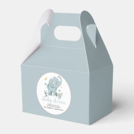 Caja Para Regalos Ducha de niño elefante azul Adorable