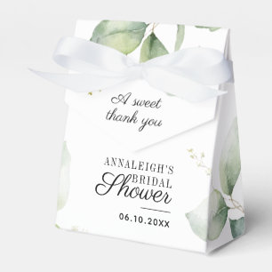 Caja Para Regalos Ducha de Novia Botánica Eucalipto Dulce Gracias