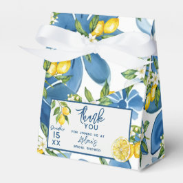 Caja Para Regalos Ducha de Novia con Azulejos Mediterráneos de Limón