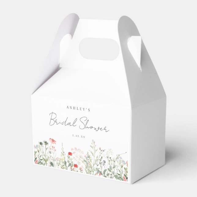 Caja Para Regalos Ducha de Novia con Flores Silvestres (Front Side)