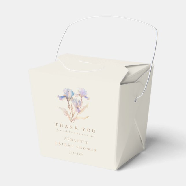 Caja Para Regalos Ducha de Novia con Iris en Acuarela (Front Side)