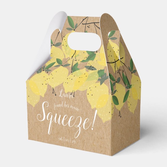 Caja Para Regalos Ducha de Novia con Limones Rustic Main Squeeze (Front Side)