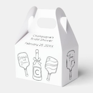Caja Para Regalos Ducha de Novia con Pickleball de Letra Moderna y P