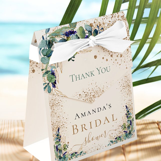 Caja Para Regalos Ducha de novia eucalipto purpurina gracias (Subido por el creador)