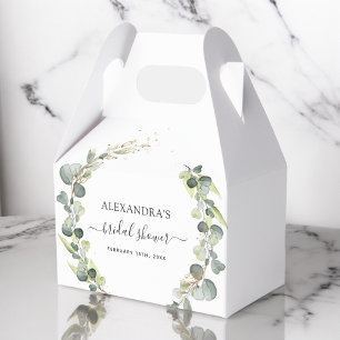 Caja Para Regalos Ducha de Novia Eucalipto Verde Suculenta