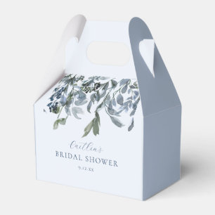 Caja Para Regalos Ducha de Novia Floral Azul Polvo