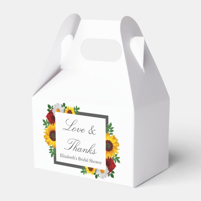 Caja Para Regalos Ducha de Novia Floral Tradicional (Front Side)