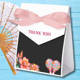 Caja Para Regalos Ducha de Novia Mexicana con Fiesta Floral Azul Pol