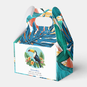 Caja Para Regalos Ducha de Novia Selva Tropical Tucán