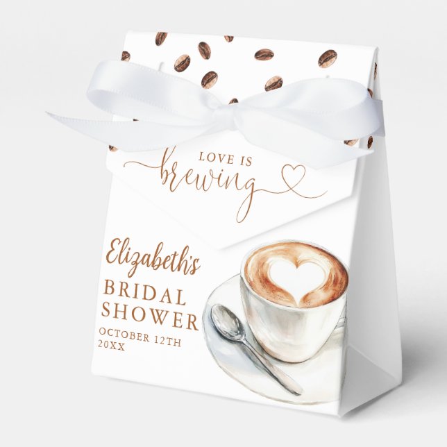 Caja Para Regalos Ducha de Novia Tema Café Love Is Brewing (Front Side)