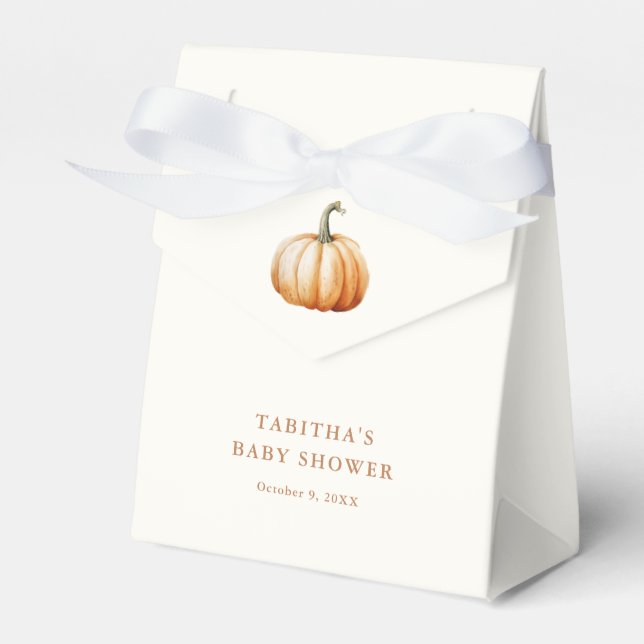 Caja Para Regalos Ducha de Otoño de Calabacita (Front Side)