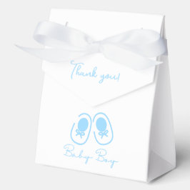 Caja Para Regalos Ducha de zapatos azules para bebé niño