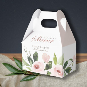 CAJA PARA REGALOS DUCHA DEL BRIDAL DE LA FLORAL DE LA ROSA DE LA ROS