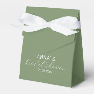 Caja Para Regalos Ducha minimalista de nuez y novia blanca