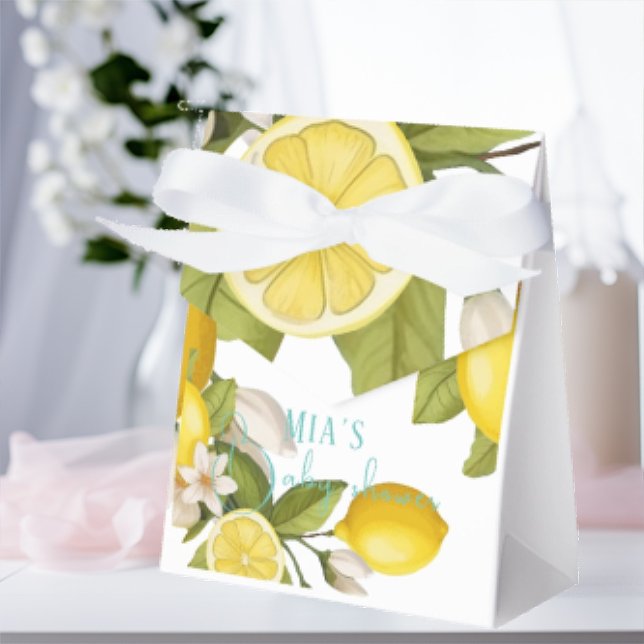Caja Para Regalos Ducha moderna de limón bebé (Subido por el creador)