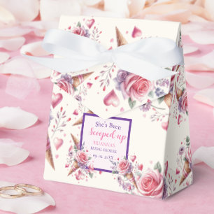 Caja Para Regalos Ducha Nupcial de Helado de Acuarela Recogido