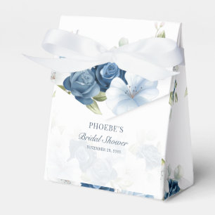 Caja Para Regalos Ducha nupcial Dusty Floral Azul Rustico