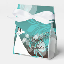 Caja Para Regalos Ducha nupcial en azul turquesa Bonito y marrón