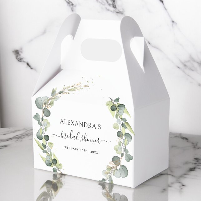 Caja Para Regalos Ducha nupcial Eucalyptus Greenery Succulent (Subido por el creador)