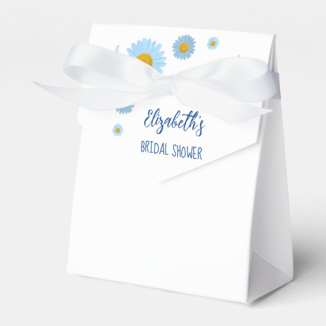 Caja Para Regalos Duchas Florales de Margaritas Azules (Front Side)