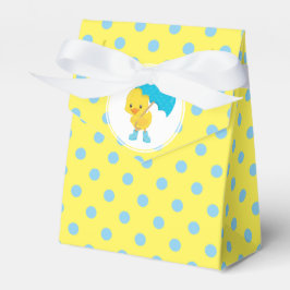Caja Para Regalos Ducky con puntos de paraguas y polka