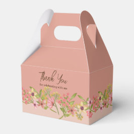 Caja Para Regalos Dulce 16 Flores de Bonito rosa floral de fiesta de