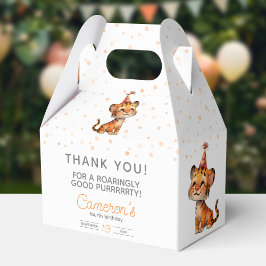 Caja Para Regalos Dulce celebración de cumpleaños de un niño tigre n