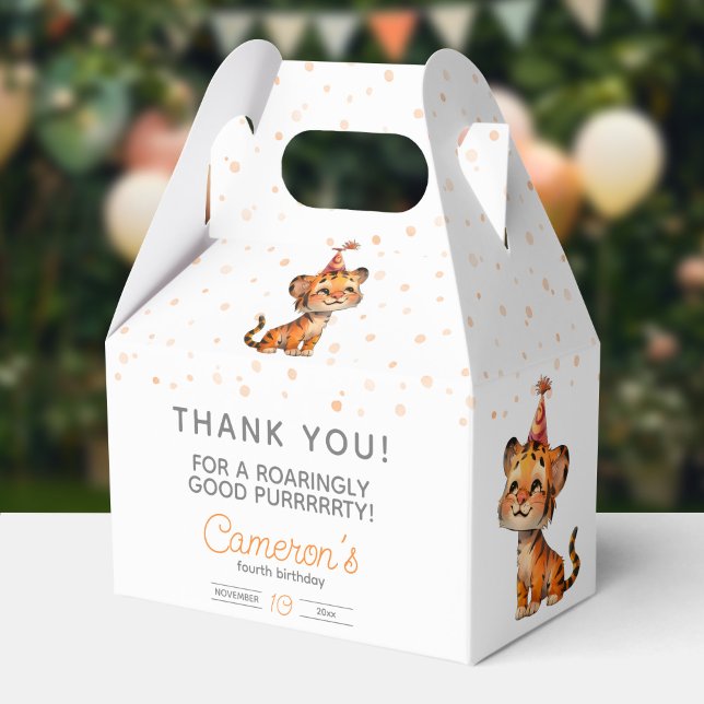 Caja Para Regalos Dulce celebración de cumpleaños de un niño tigre n (Subido por el creador)